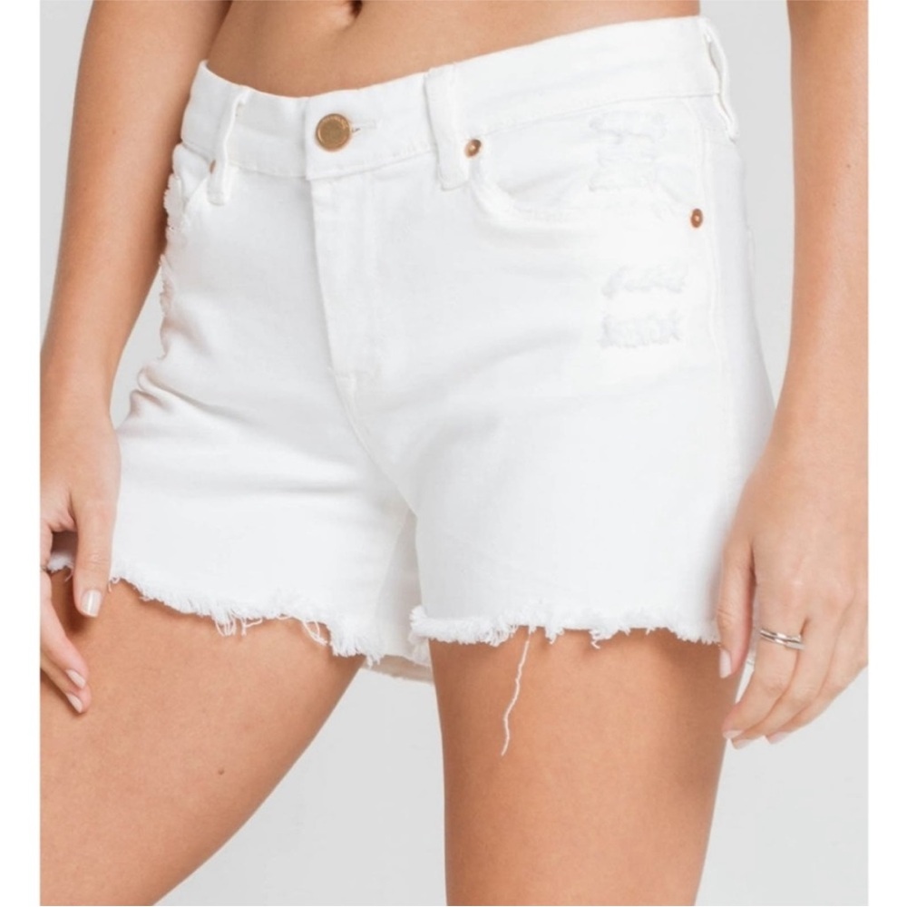 Blank NYC The Essex Cutoff Denim Shorts White